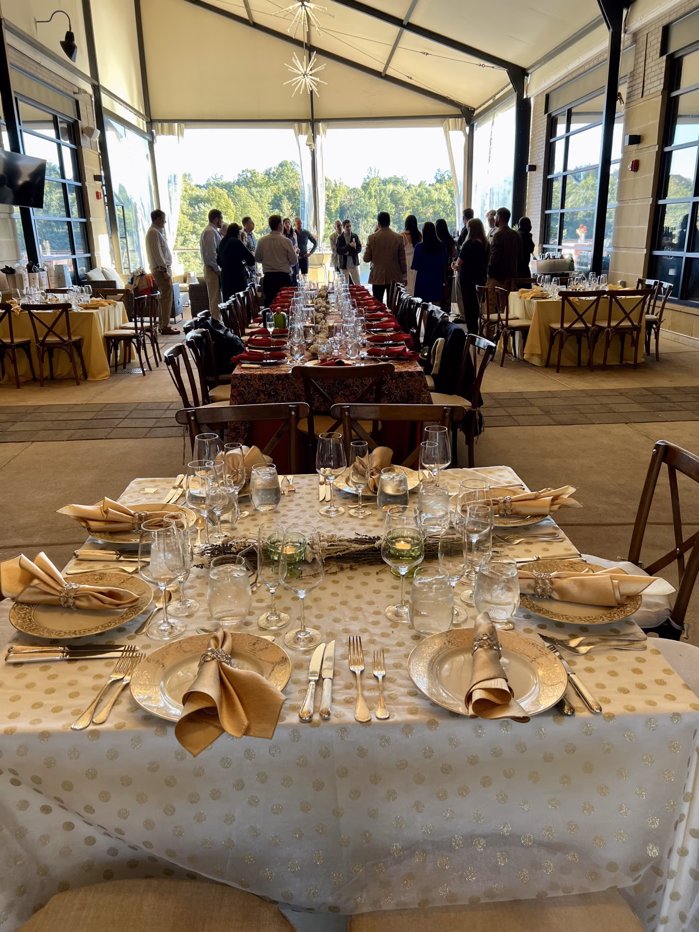 Waterfront Courtyard set for a private event at Citron Baltimore